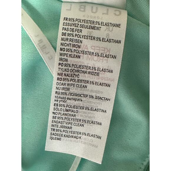 Club L London aqua green feather bandeau crop top size 4 - Picture 4 of 16